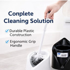 Toilet Bowl Brush Set With Rim Cleaner   Holder Bathroom Cleaning System