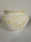Vintage Mcm Atlantic Mold Pottery  Planter Yellow Southwestern Boho Flower Pot