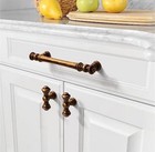 9 Pack 5 Inch 128mm  Antique Brass Kitchen Cabinet Handles Cabinet Pulls Vintag