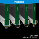 U-shaped Shower Door Sealing Tape Edge Guard Strip Glass Protector Trim 5-12mm