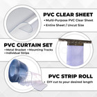 Clear Pvc Smooth Plastic Strip Door Curtain Kit 4x7  Standard 48x84 Waterproof C