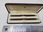Vtg Hallmark Wood Pen And Mechanical Pencil Set In Box