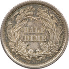 1862 Seated Liberty Half Dime H10c  About Uncirculated Au  Toned