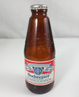 Vintage Budweiser 7fl Oz Glass Beer Bottle Salt   Pepper Shakers Empty