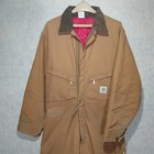 Vintage Carhartt Brown Duck Canvas 996qz Quilted Insulated Coveralls Men 44r Euc