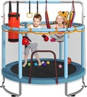 Trampoline For Kids  Upgrade Full Anti-rust 440lbstoddler Trampoline With Net   