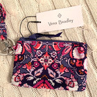 Vera Bradley Zip Id Lanyard Set Magenta Medallion Nwt Work School