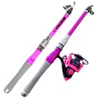 Telescopic Spinning Fishing Rod Reel Combo Carbon Fiber Kit 1 5-2 4m