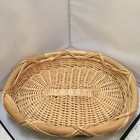 Woven Wicker Nesting Baskets Home Decor Set Of 2 Tan Oval Farmhouse Cottagecore