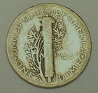 1925 D Mercury Silver Dime Circulated Good G To Very Good Vg