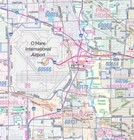 Chicago City Detailed Arterial Wall Map W zip Codes  2 Large Sizes 