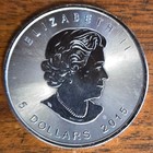 2015 Canada C 5 1 Oz  9999 Fine Silver Maple Leaf Coin