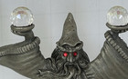 Spoontiques Pewter Wizard Red Rhinestone Eyes Two Crystal Ball 1987
