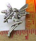 Fairy Pin Vintage Collectible Winged Lady Rider Biker Chick Vest Pinback Brooch