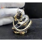 Brass Carved Chinese Dragon Statue Animal Feng Shui Decor
