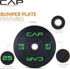 Cap 2-inch Olympic Bumper Plate Weight Set   100-370 Lbs   Multiple Colors   Sto
