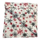 The Farmhouse By Rachel Ashwell Christmas Tablecloth     Red   Gray Snowflakes  10