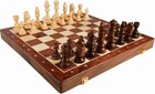 15   Walnut Chess Set With Storage Board For Adults   Children  2 Players