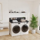 2 Tier Washer Dryer Countertop 54  W X 27 5  Wood Topper Storage Shelf Organizer