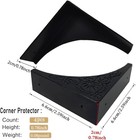 4 Pcs Black Metal Corner Protector Box Edge Safety Guard Cabinet Furniture Corne