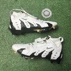 Sz 11 Nike Diamond Turf 96 Td Football Cleats White gold black Men   s Hj3360-100