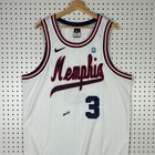 Nike Memphis Tigers Basketball Jersey Large White Blue  3 Crawford Final Four