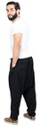 Men Hammer Pants Yoga Parachute Moroccan Linen Drawstring Casual One Size Black