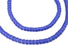 Handmade Ghana Recycled Midnight Blue Glass Disk Shape African Trade Beads