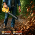 Vusign Cordless Leaf Blower 600cfm 150mph 6-speed With Dual 4 0 Ah Batteries