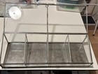 Antique Tin Divided Glass Display Case Counter Showcase
