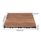 Pack Of 36tiles -30 x30  Interlocking Natural Solid Wood Interlocking Deck Tiles