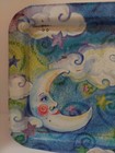 Vintage Sun And Moon Tv Lap Tray Metal Folding Legs Table Celestial Witchy 90s