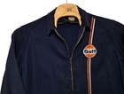 1970 s Gulf Gas Station Attendant Worker Jacket Unitog Rare Size 46 Blue Read