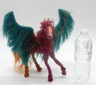 Vtg Artisan Jute Fiber Multicolored Winged Pegasus Figure Horse Sculpture Rare