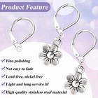 12 Pcs Leverback Earring Hooks  Stainless Steel Clasp Hoops  Hypoallergenic D   