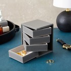 Juvale 4-layer Rotating Jewelry Organizer - 4 X 4 X 5 25 Inches  Gray