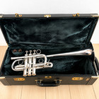 Bach Stradivarius 239 Eb Trumpet Elkhart Silver Plate Orchestra W case Excellent