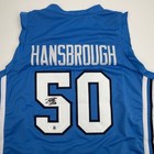 Autographed signed Tyler Hansbrough Unc North Carolina Blue Jersey Bas Coa