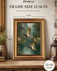 Vintage Mallard Duck Canvas Prints Gold Framed Wall Art 16l X 12w Flying Ducks