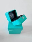 Tiffany   Co  2  x 2   Blue Leather Empty Ring Box And Blue Gift Box 2pc Set