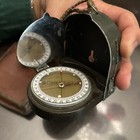 Antique Military Hungarian Tajolo Irany Compass Bakelike   Metal   Leather Case