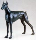 Life-size Standing Doberman Dog Statue Sculpture 48 