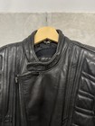Vintage Belstaff Motorcycle Jacket Leather Black Men   s Size 42   Large
