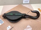 Large Vintage Heavy Industrial Steel Cast Iron Pulley Swivel Hook