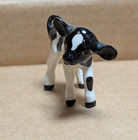 Retired Hagen Renaker Baby Holstein Calf Black   White Cow Farm Animal Figurine