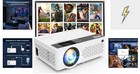 1080p Full Hd Portable Mini Projector  Upgraded Bluetooth Movie Projector Wit   