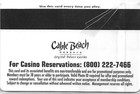 Crystal Palace Casino cable Beach Resort - Nassau  Bahamas - 7a Issue  details 