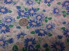 Vintage Blue   Pink Flower Design Feed Sack Feed Bag Material