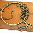 Metal Antique Bronze Keychain key Holder - Large Circular Ring With 10 Small Rin