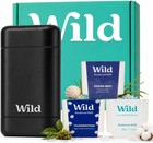 Wild Aluminum Free Natural Deodorant Starter Kit 4 23 Oz Refillable Black Case